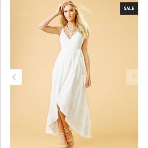 Chelsea & Violet White Spaghetti High-Low Dress